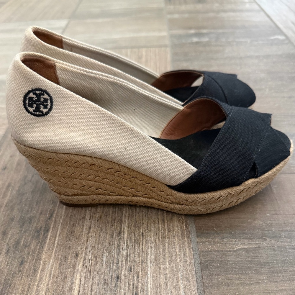 TORY BURCH Filipa Wedge Espadrille Sandals size 7 - Picture 5 of 11